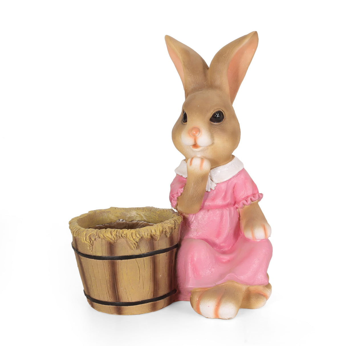 Kuhrs Outdoor Decorative Rabbit Planter by Christopher Knight Home - 15.00" L x 11.25" W x 19.75" H