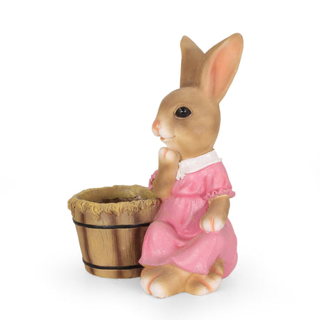 Kuhrs Outdoor Decorative Rabbit Planter by Christopher Knight Home - 15.00" L x 11.25" W x 19.75" H
