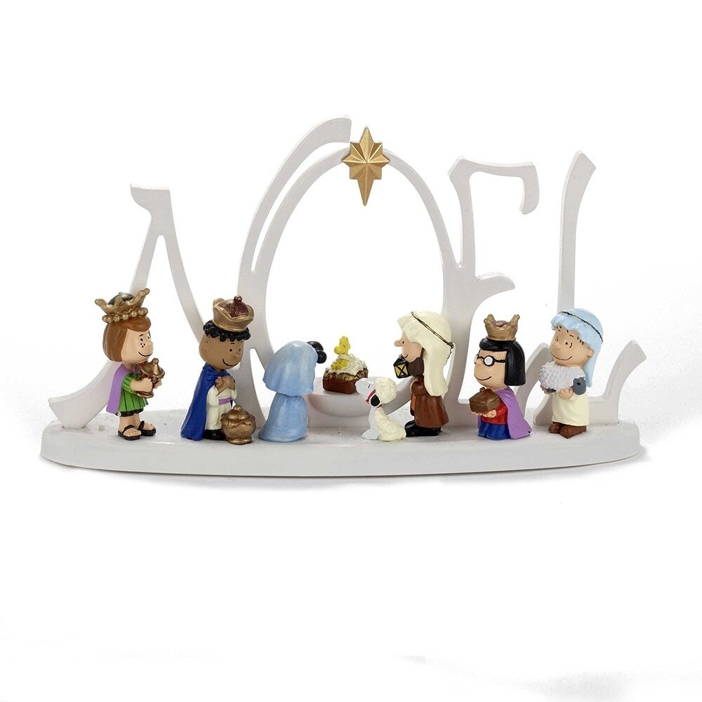 Kurt Adler 10-Inch Battery-Operated LED Peanuts Lighted Nativity Scene