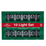 Kurt Adler 10-Light Green/Clear Diamond Star Light Set