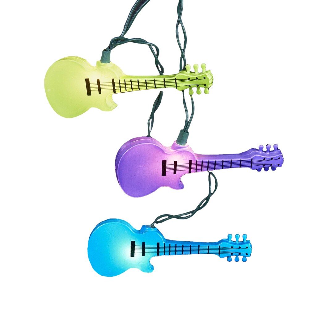Kurt Adler UL 10-Light Injection Mold Guitar Light Set