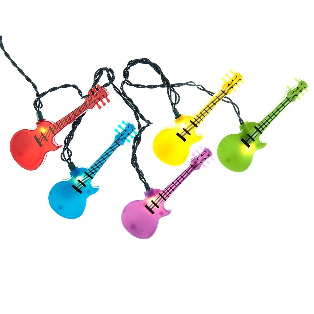 Kurt Adler UL 10-Light Injection Mold Guitar Light Set