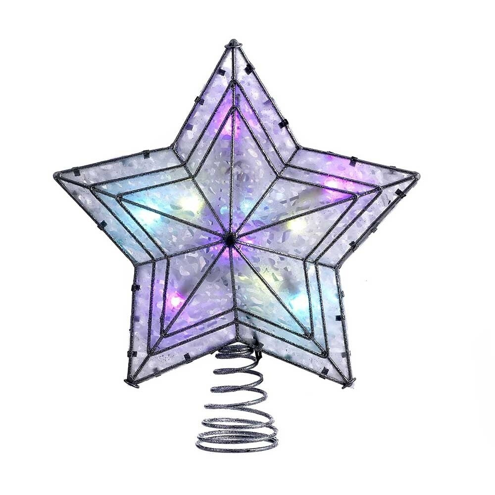 Kurt Adler UL 10-Light LED Color-Changing Star Treetop