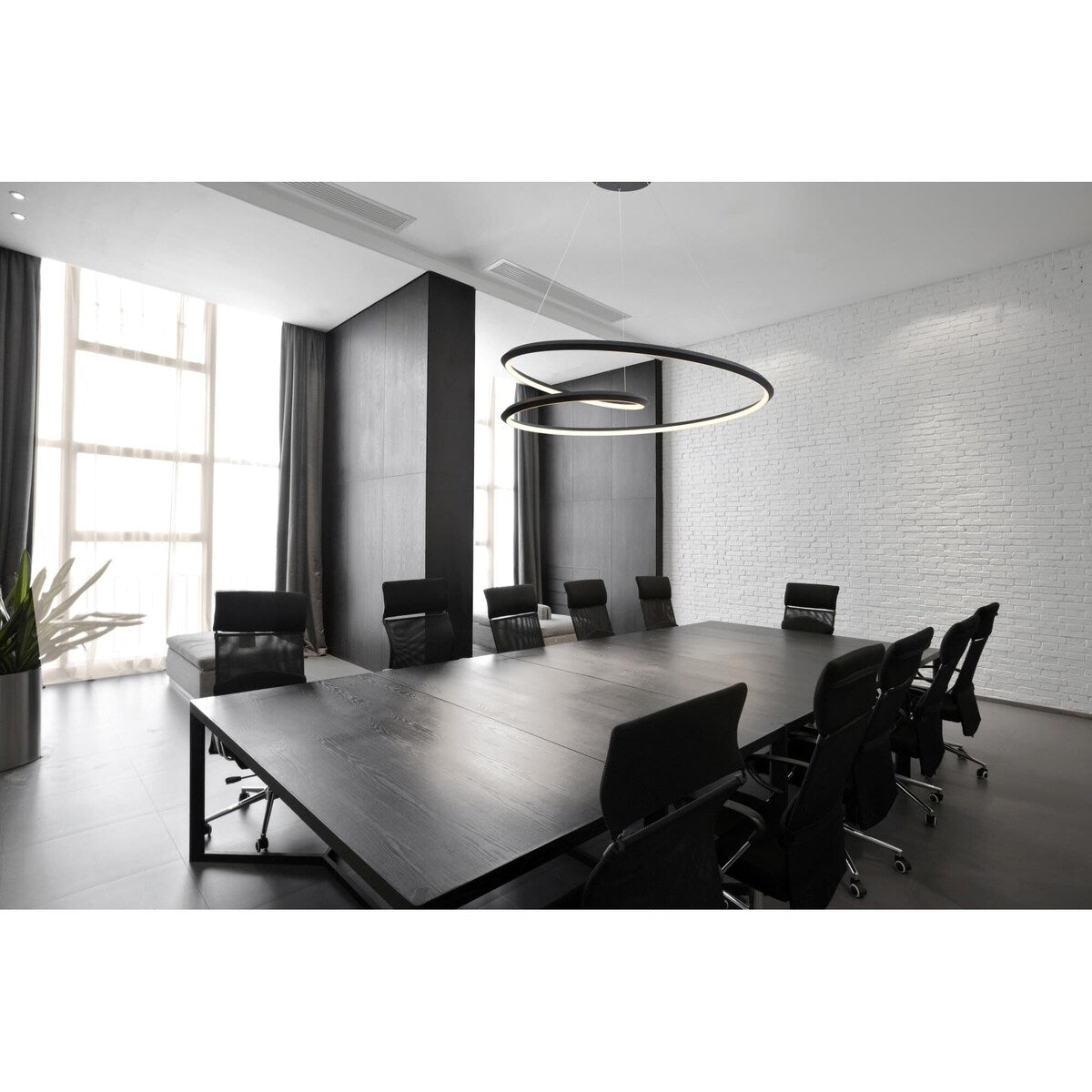 Kuzco Lighting CH85224BK Chandelier Piazza Black - Exact Size
