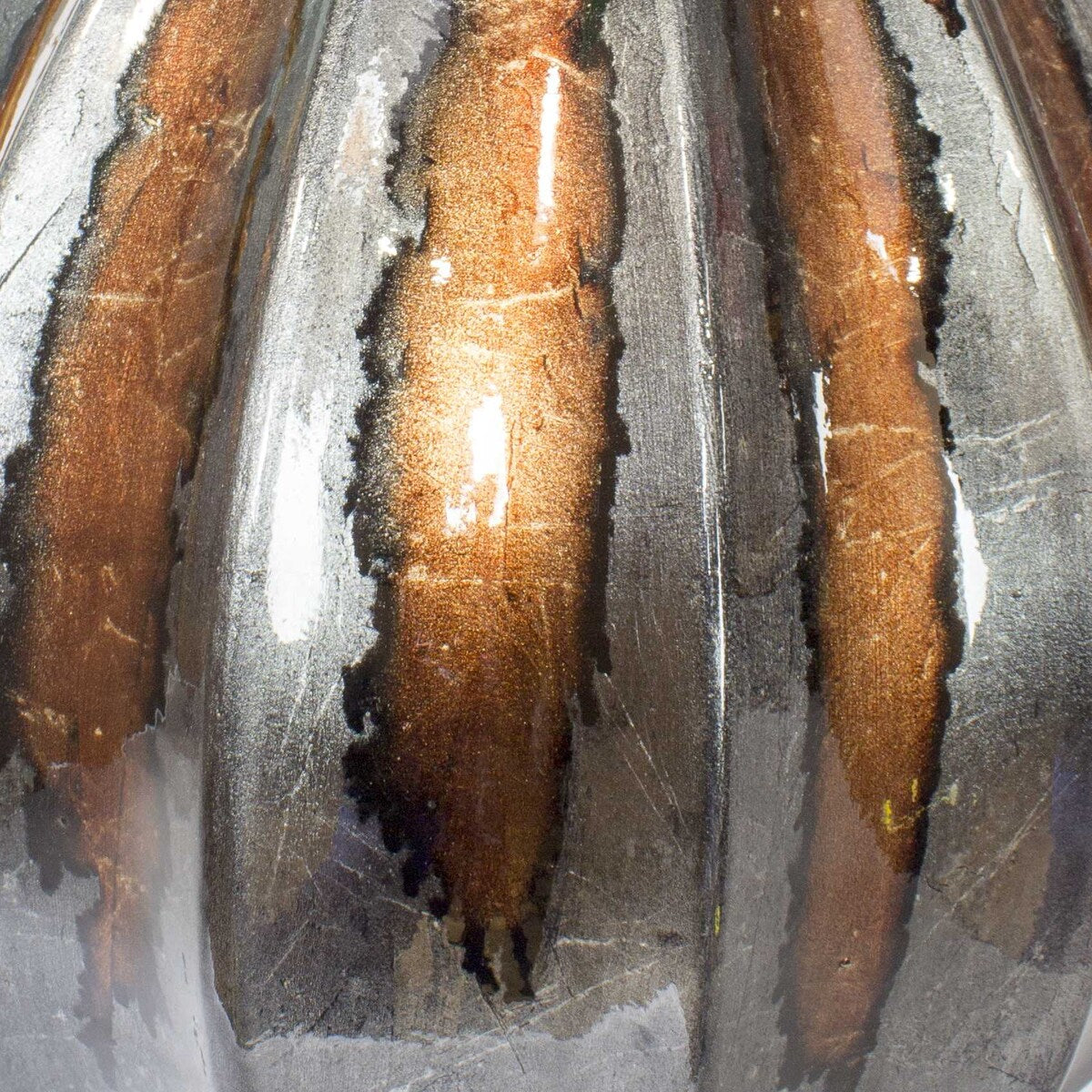 Kya Copper Pewter Foil and Lacquer Teardrop Vase