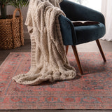 Machine Washable Gracewood Hollow Cumper Pink/ Light Blue Medallion Area Rug