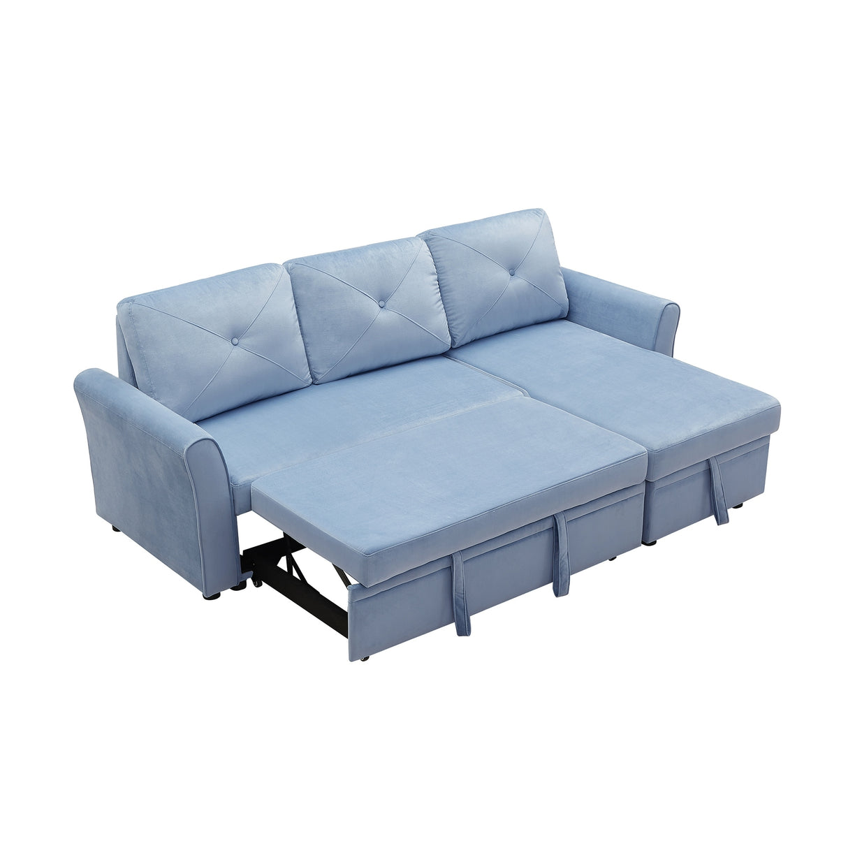 Modern L-Shape 3 Seat Sectional Sofa with Storage
