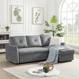 Modern L-Shape 3 Seat Sectional Sofa with Storage