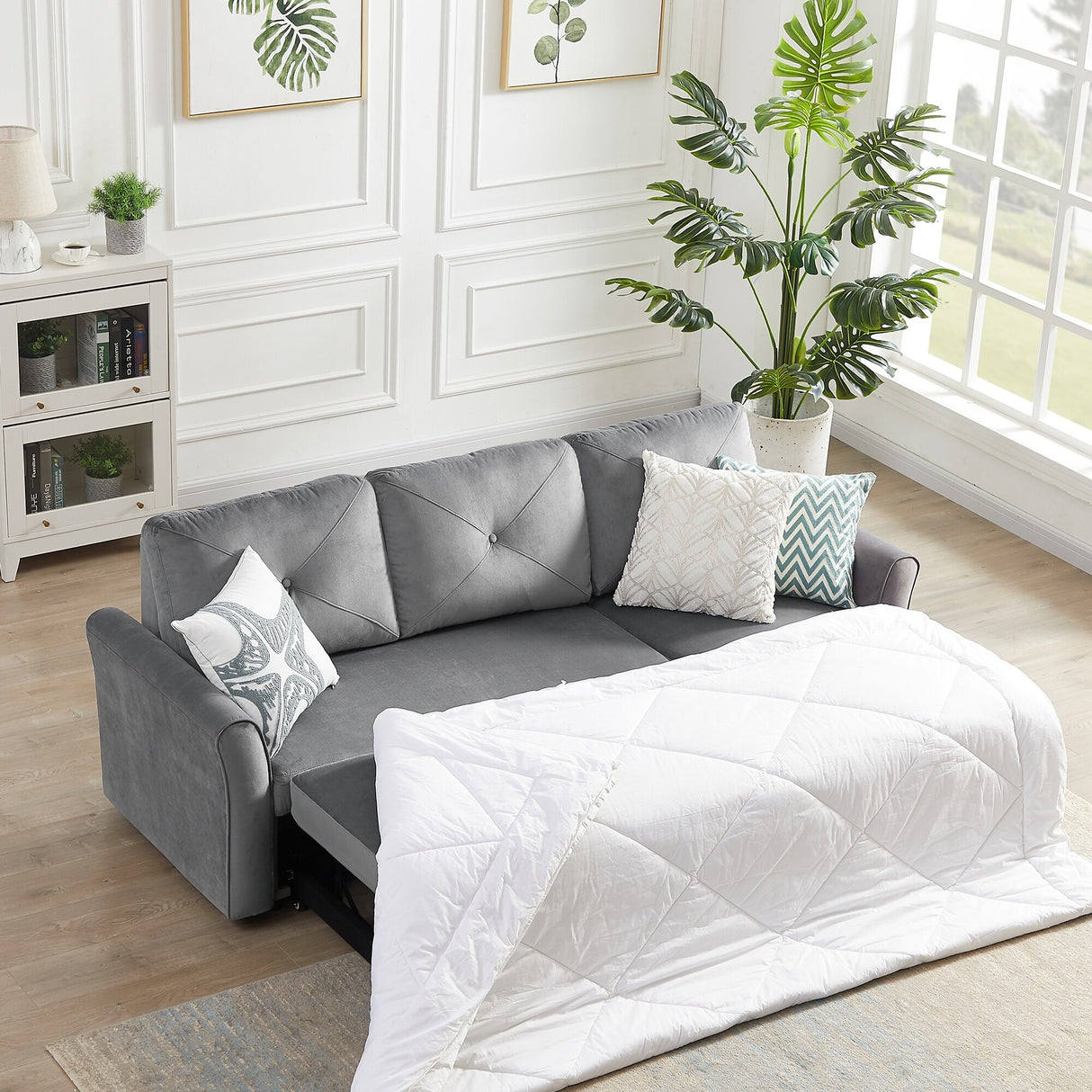 Modern L-Shape 3 Seat Sectional Sofa with Storage