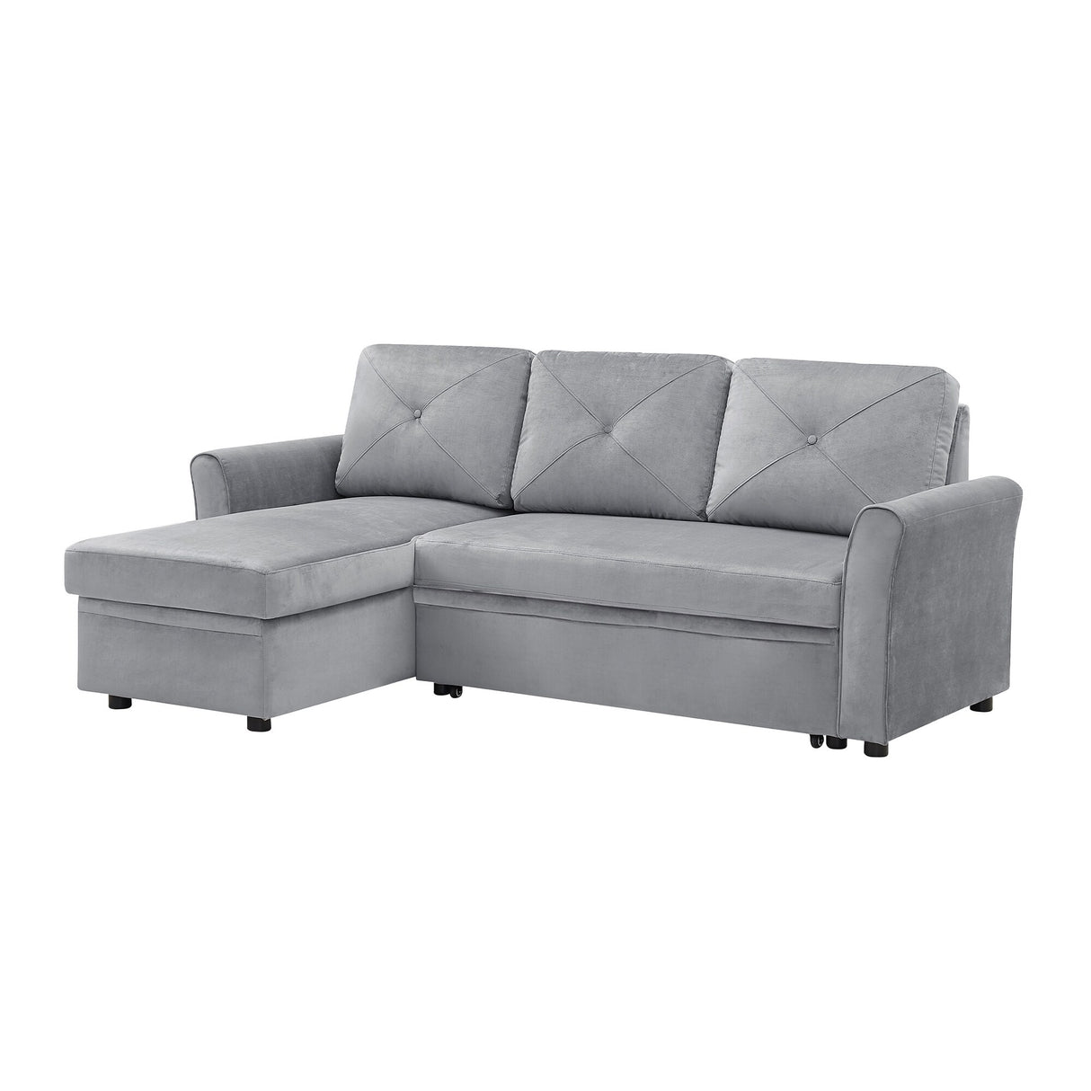 Modern L-Shape 3 Seat Sectional Sofa with Storage