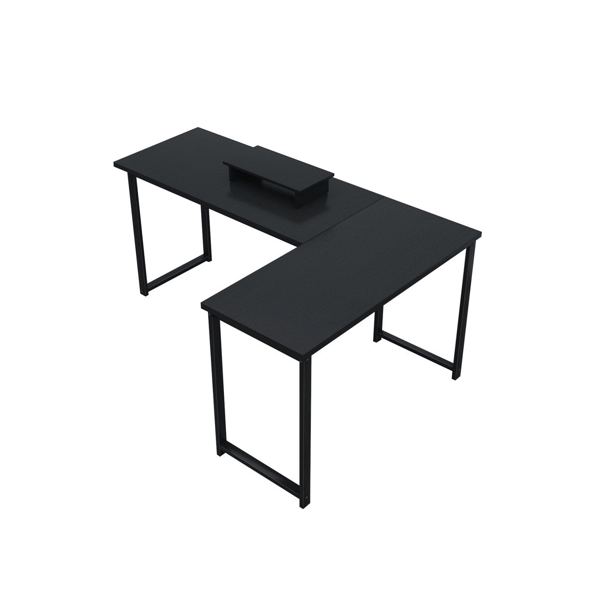 L-Shape Corner Desk Computer Gaming Desk Table,Black