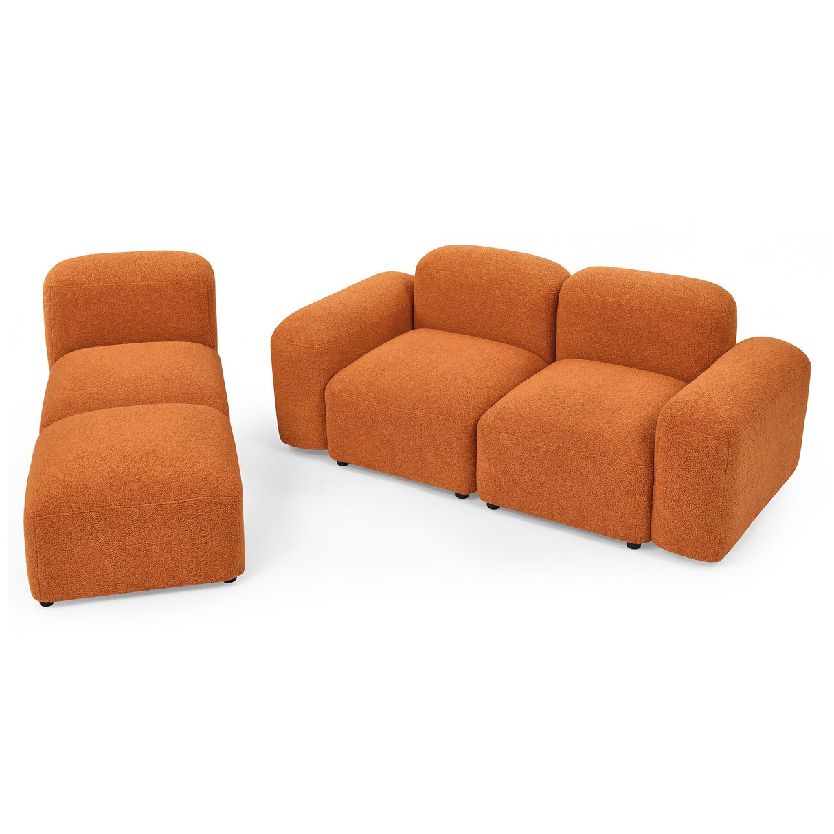 L-Shape Modular Sectional Sofa for Small Space