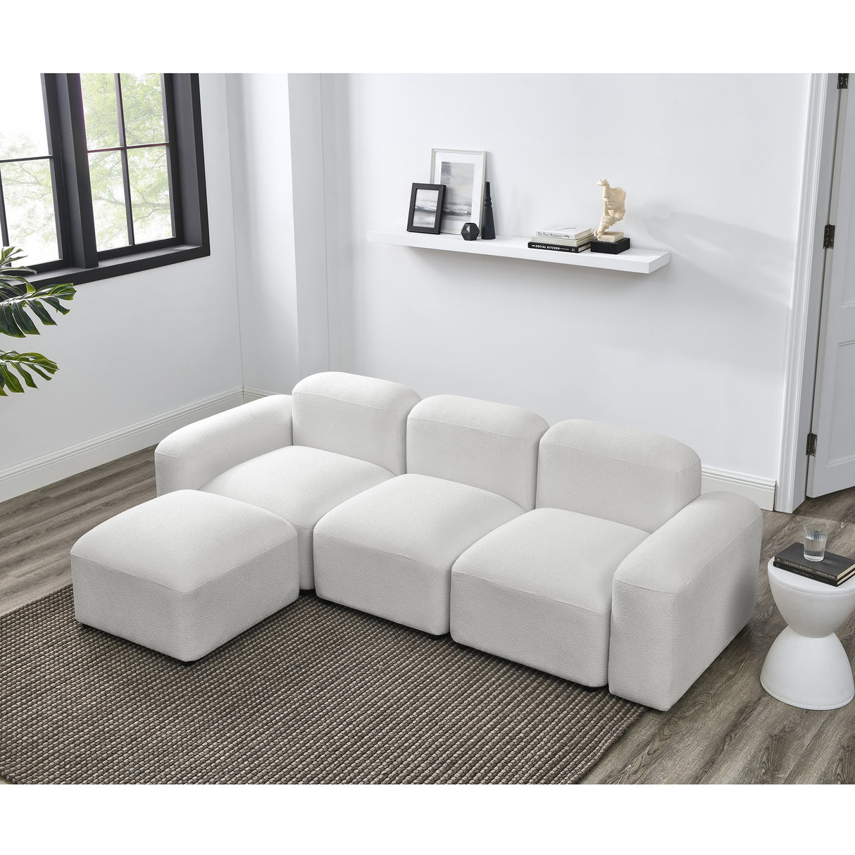 L-Shape Modular Sectional Sofa for Small Space