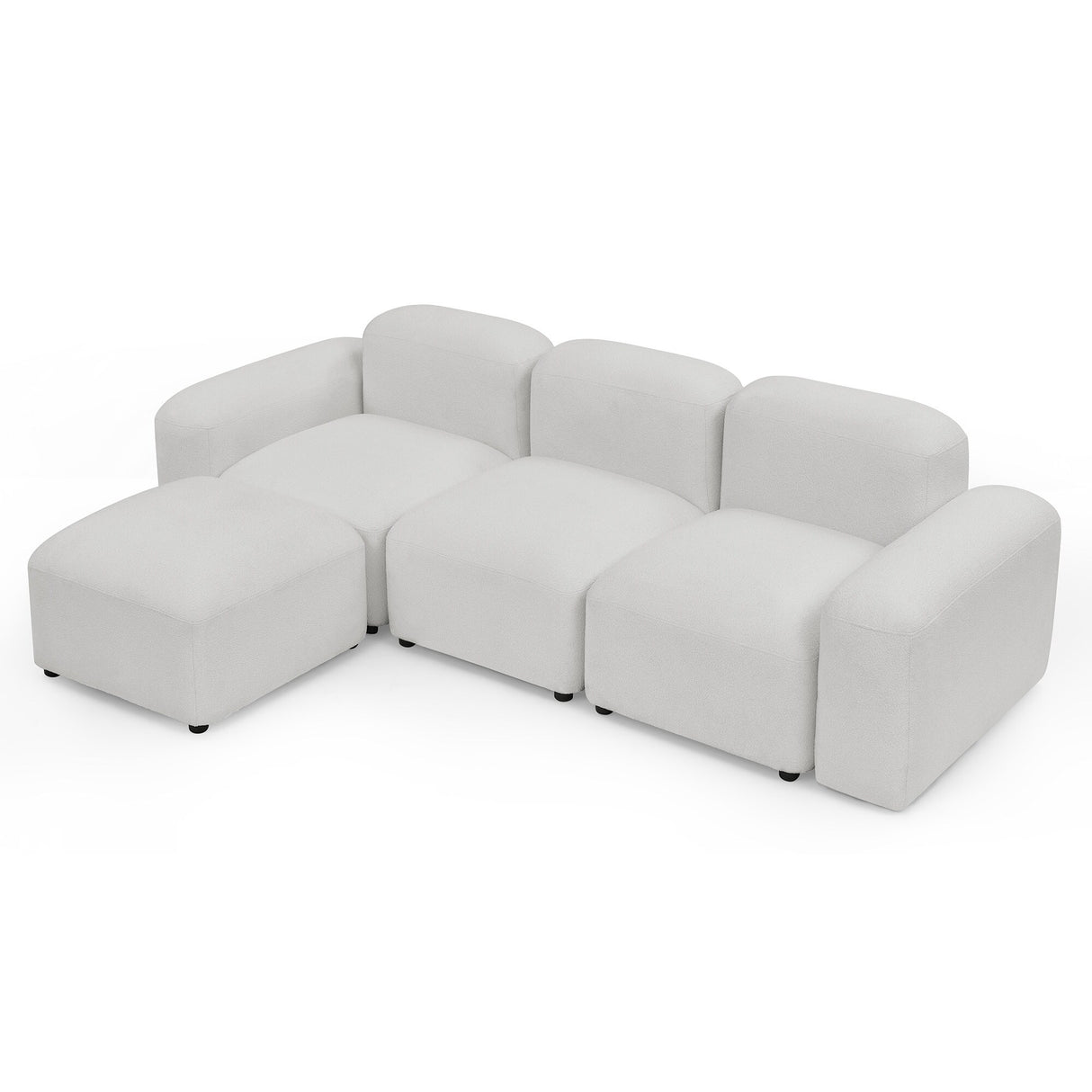 L-Shape Modular Sectional Sofa for Small Space