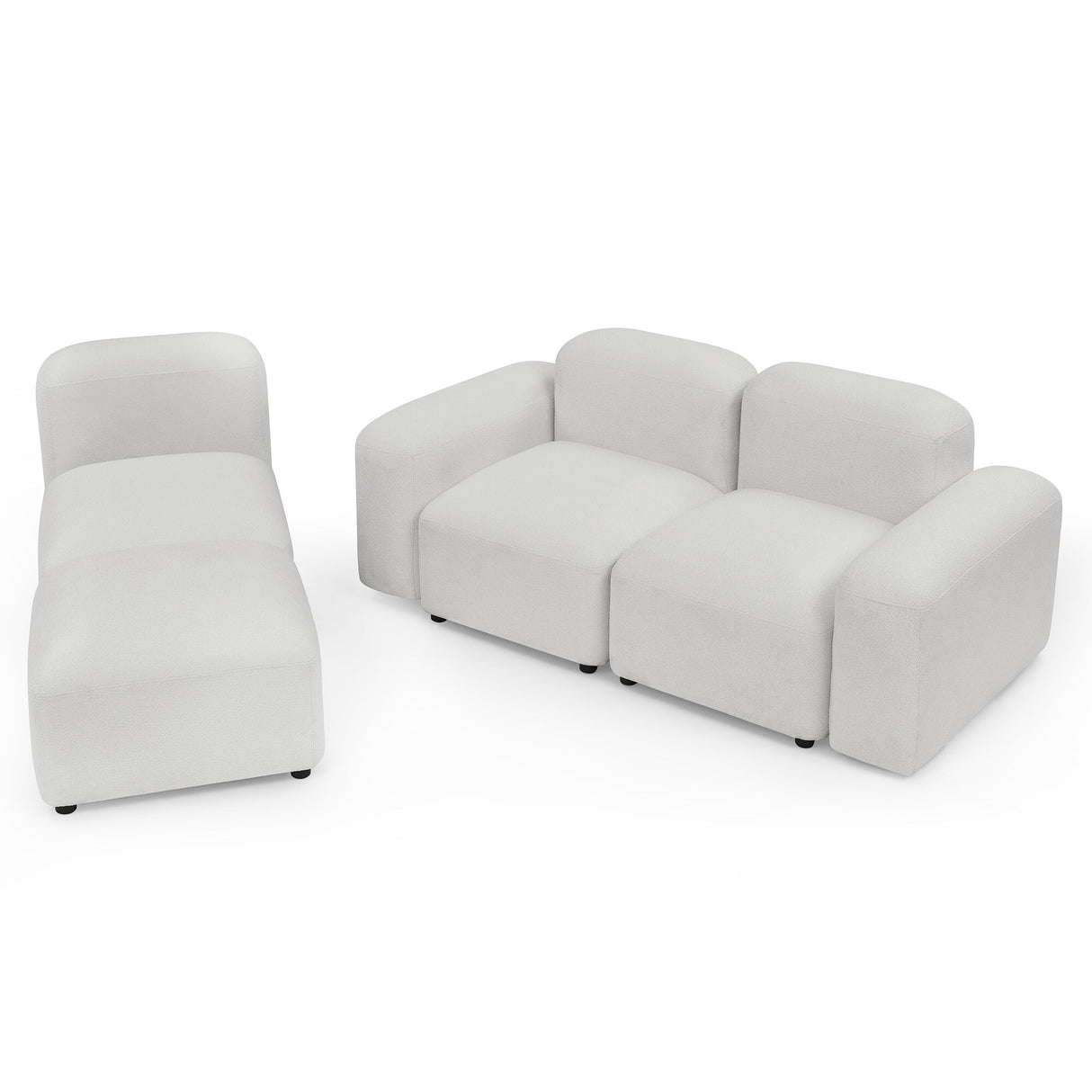 L-Shape Modular Sectional Sofa for Small Space