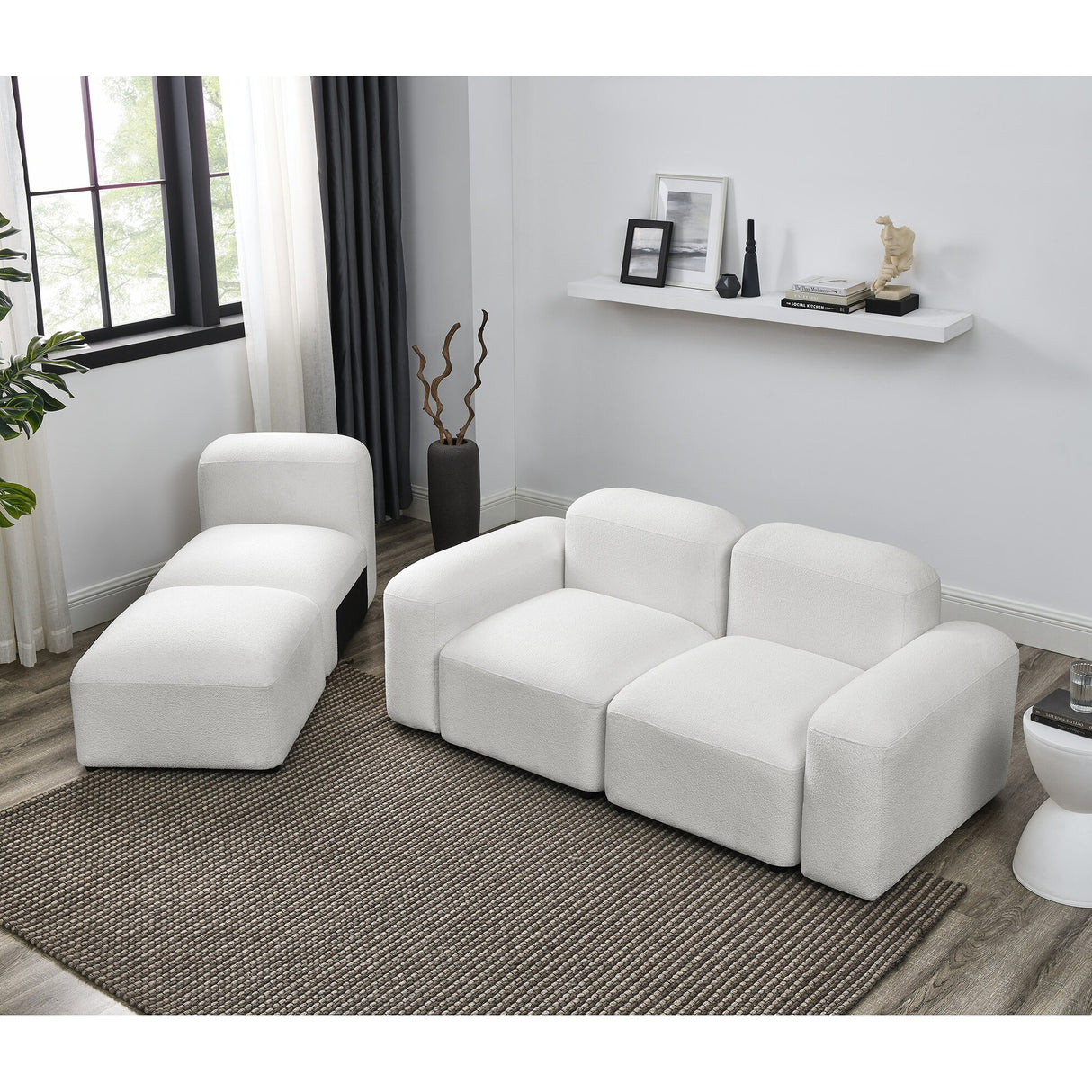 L-Shape Modular Sectional Sofa for Small Space