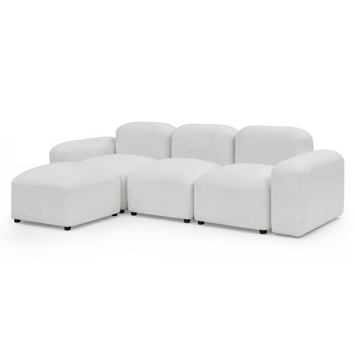 L-Shape Modular Sectional Sofa for Small Space