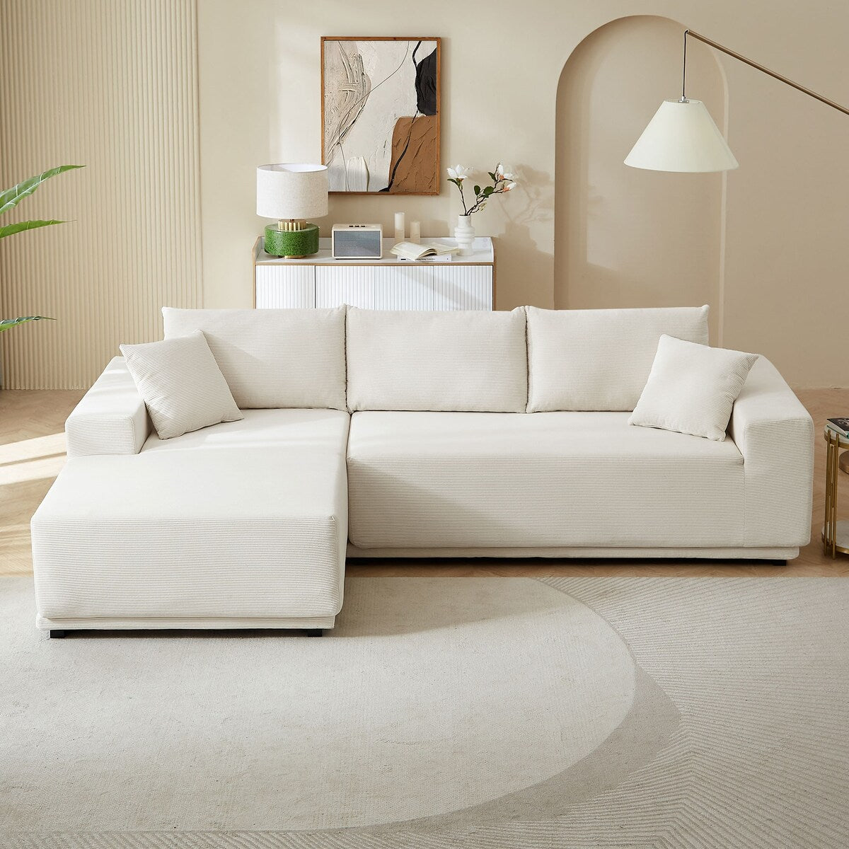 L Shape Sectional Sofa Couches Modular Sectional Living Room Sofa Set Upholstered Sleeper Sofa, Gray