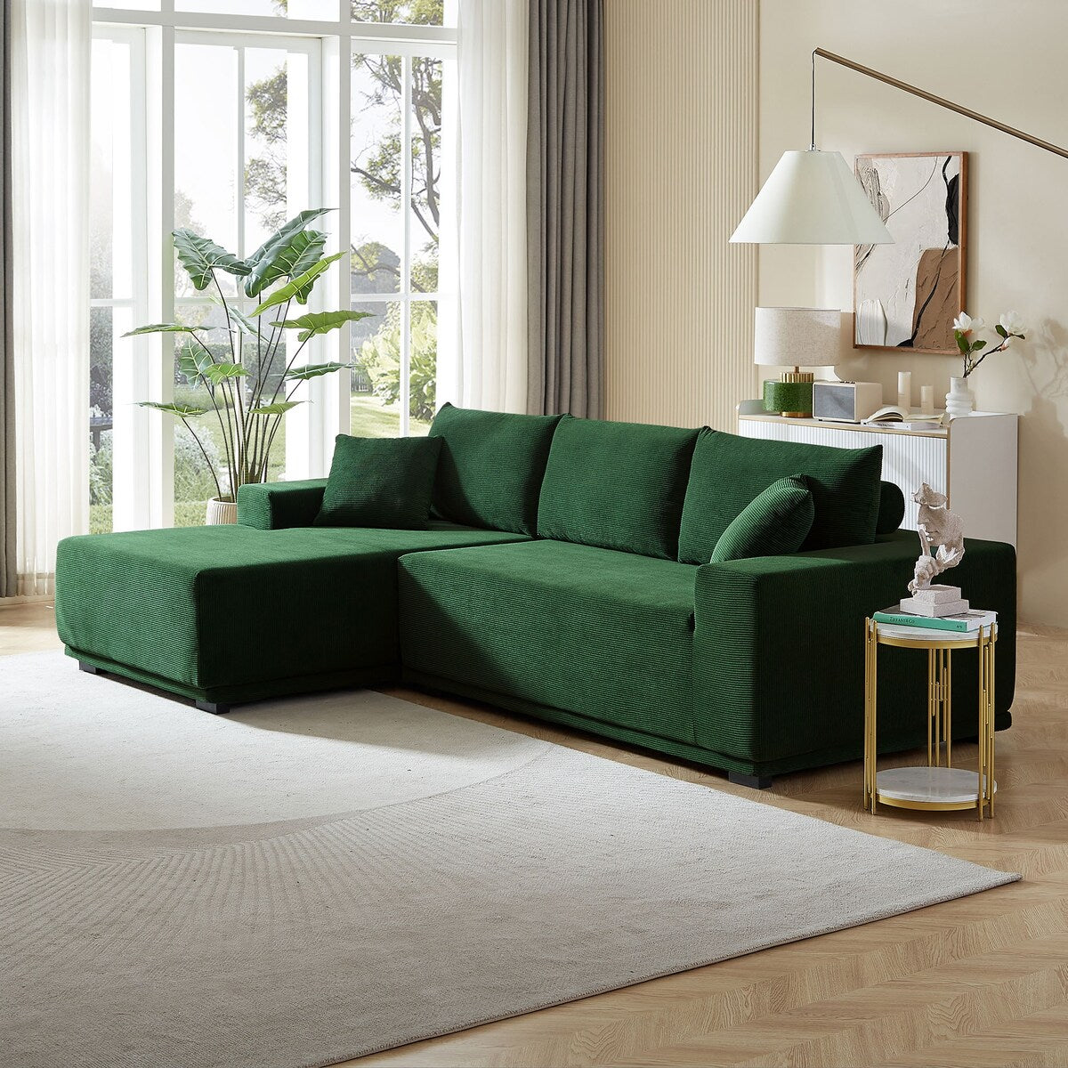 L Shape Sectional Sofa Couches Modular Sectional Living Room Sofa Set Upholstered Sleeper Sofa, Gray