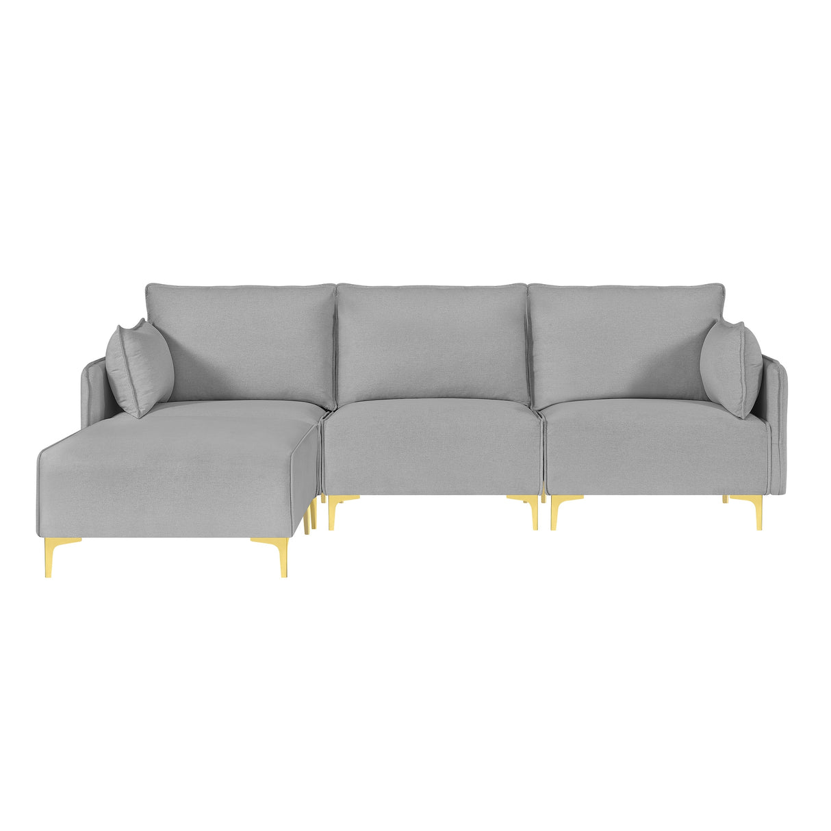 L Shape Sectional Sofa, Sectional Couch with USB Charging Socket