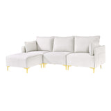 L Shape Sectional Sofa, Sectional Couch with USB Charging Socket