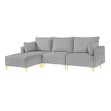 L Shape Sectional Sofa, Sectional Couch with USB Charging Socket