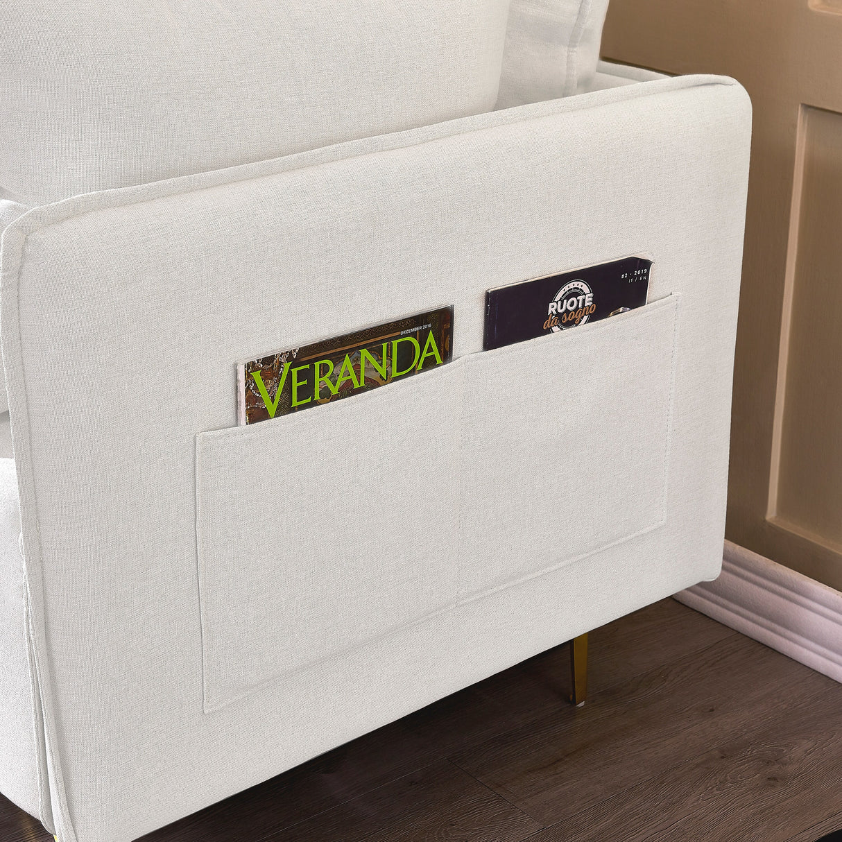 L Shape Sectional Sofa, Sectional Couch with USB Charging Socket