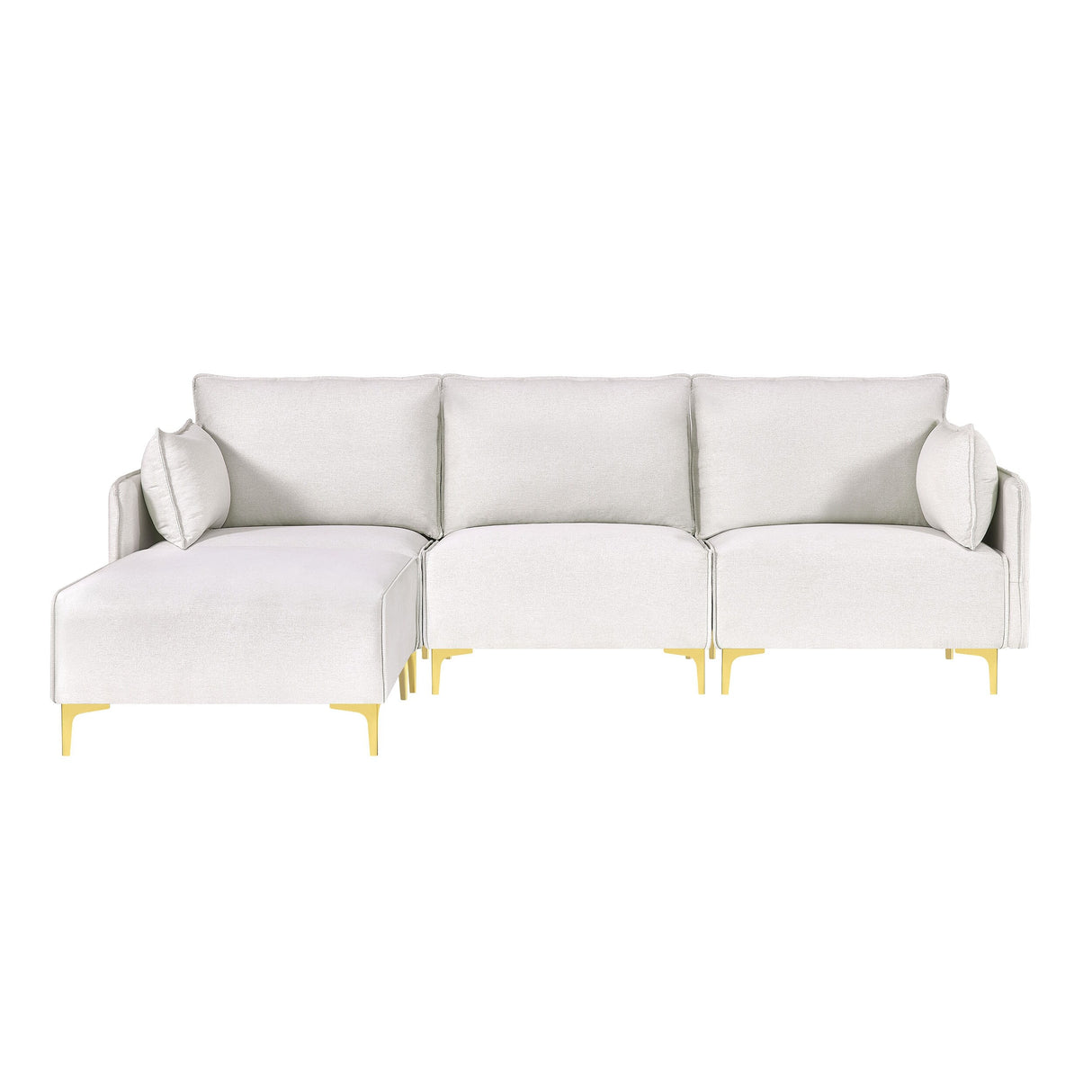 L Shape Sectional Sofa, Sectional Couch with USB Charging Socket