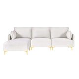 L Shape Sectional Sofa, Sectional Couch with USB Charging Socket