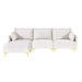 L Shape Sectional Sofa, Sectional Couch with USB Charging Socket