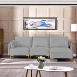 L Shape Sectional Sofa, Sectional Couch with USB Charging Socket