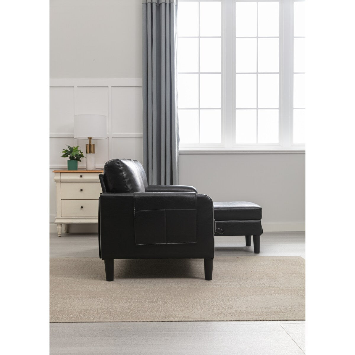 L-Shape Sectional Sofas, Reversible Sleeper Sofas with Storage Chaise