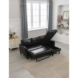 L-Shape Sectional Sofas, Reversible Sleeper Sofas with Storage Chaise