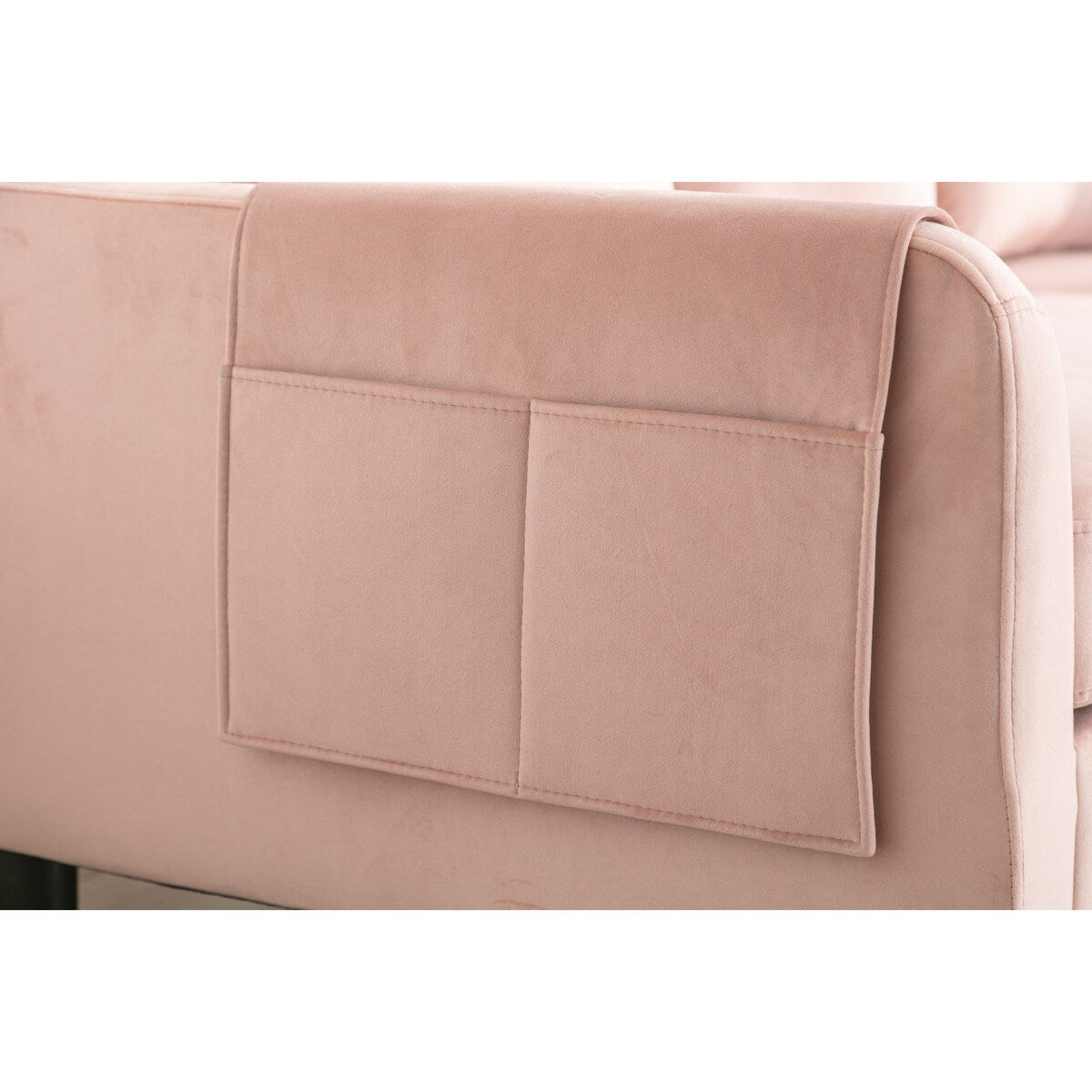 L-Shape Velvet Sectional Sofas, Reversible Sleeper Sofas with Storage Chaise