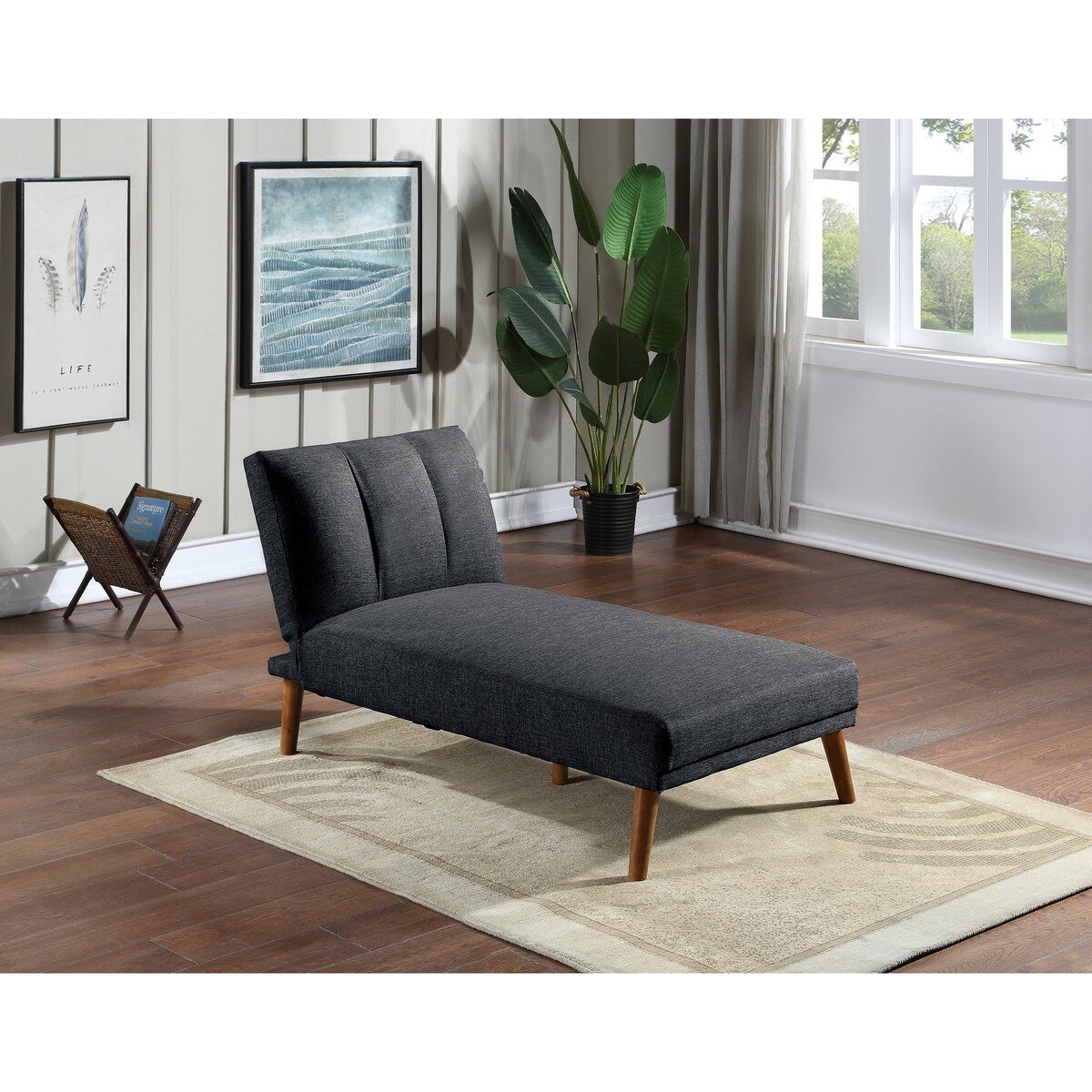 L-Shaped 3-Seat Polyester Blend Sectional Sofa with Solid Wood Legs and Adjustable Sofa Lounge