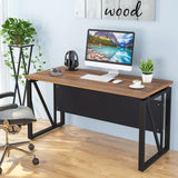 L-Shaped Computer Desk, 55 inches Executive Desk with lateral File Cabinet