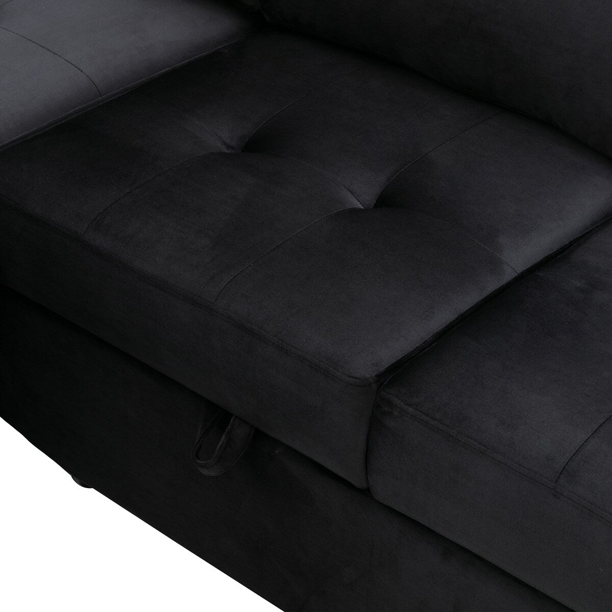 L-Shaped Corner Sectional Sofa Bed with Storage and USB Charging