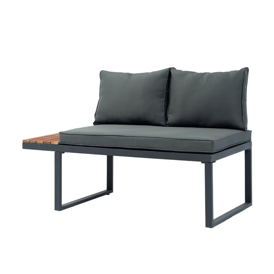 L-Shaped Outdoor 5-Seater Sectional Sofa Seating Group - 25.59*63.98*27.95