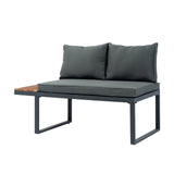 L-Shaped Outdoor 5-Seater Sectional Sofa Seating Group - 25.59*63.98*27.95