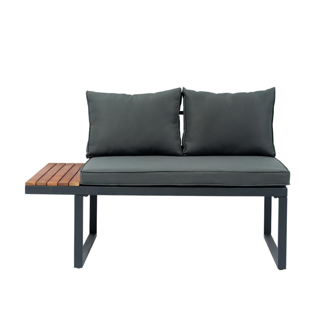 L-Shaped Outdoor 5-Seater Sectional Sofa Seating Group - 25.59*63.98*27.95