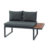 L-Shaped Outdoor 5-Seater Sectional Sofa Seating Group - 25.59*63.98*27.95