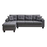 L-shape 96" Sectional Sofa Convertible Corner Sofa Couch Chaise
