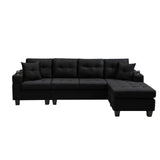 L-shape 96" Sectional Sofa Convertible Corner Sofa Couch Chaise