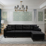 L-shape 96" Sectional Sofa Convertible Corner Sofa Couch Chaise