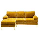 L-shape Sectional Sofa Chenille 3 Seater Sofa Upholstered Lounge Chaise
