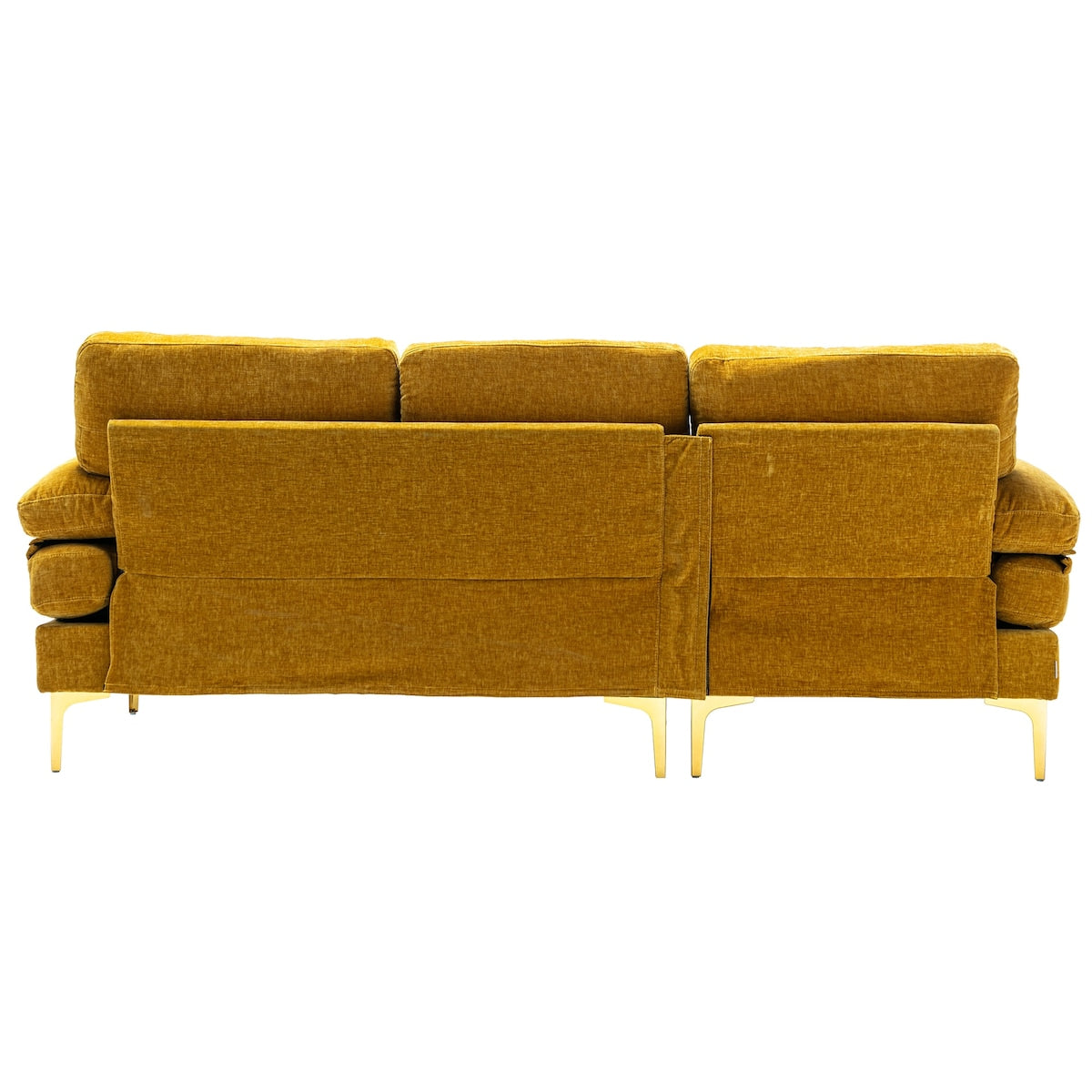 L-shape Sectional Sofa Chenille 3 Seater Sofa Upholstered Lounge Chaise