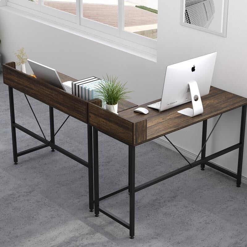 L-shaped Computer Desk, Chestnut