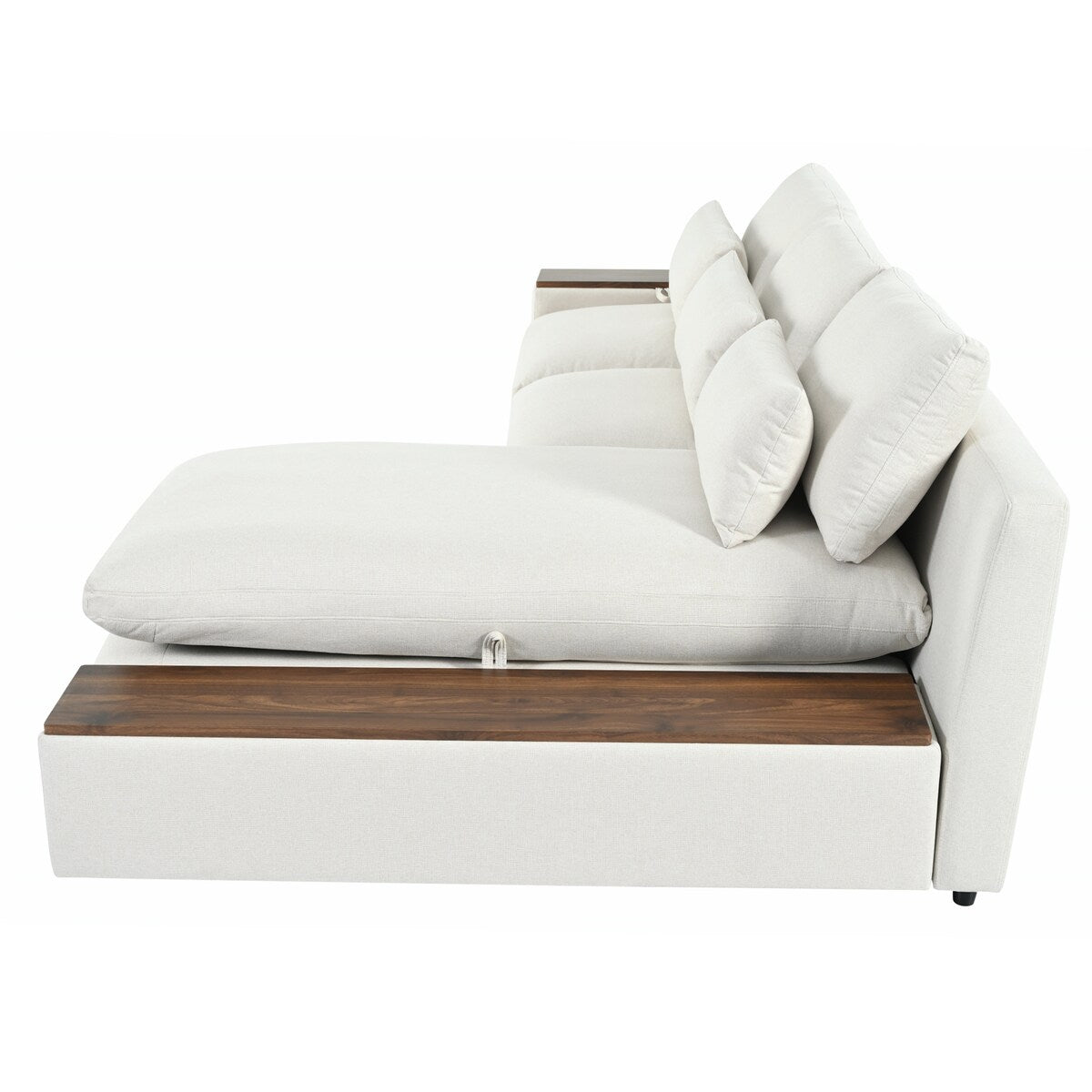 L-shaped Modular Sectional Sofa with Removable Back Cushions