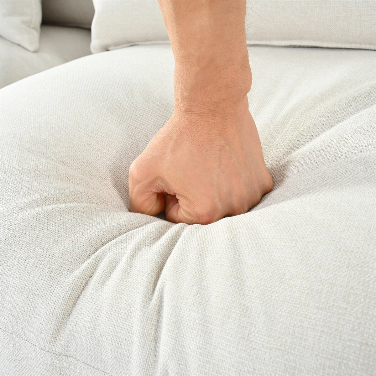 L-shaped Modular Sectional Sofa with Removable Back Cushions