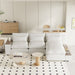 L-shaped Modular Sectional Sofa with Removable Back Cushions